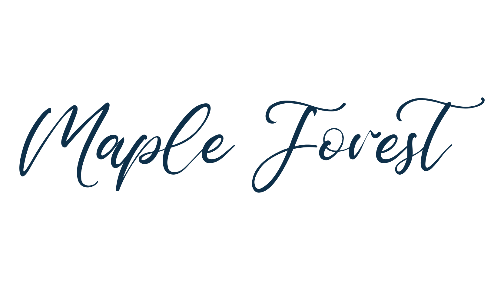 Maple Forest, script calligraphy fancy decorative font preview