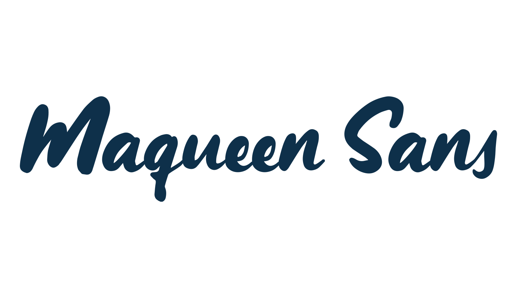 Maqueen Sans, cartoon font preview