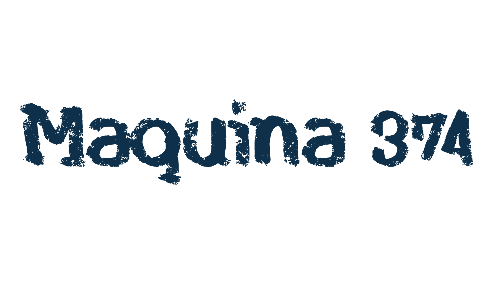 Maquina 374, fancy eroded decorative font preview