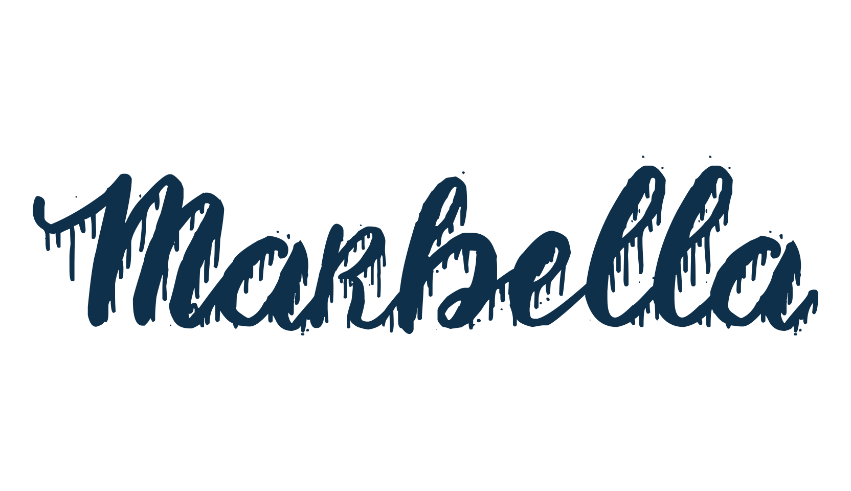 Marbella, trash font preview
