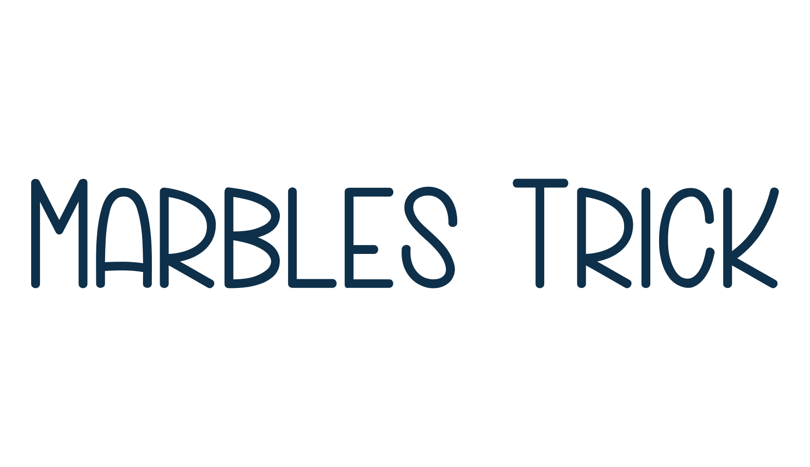 Marbles Trick, display market font preview