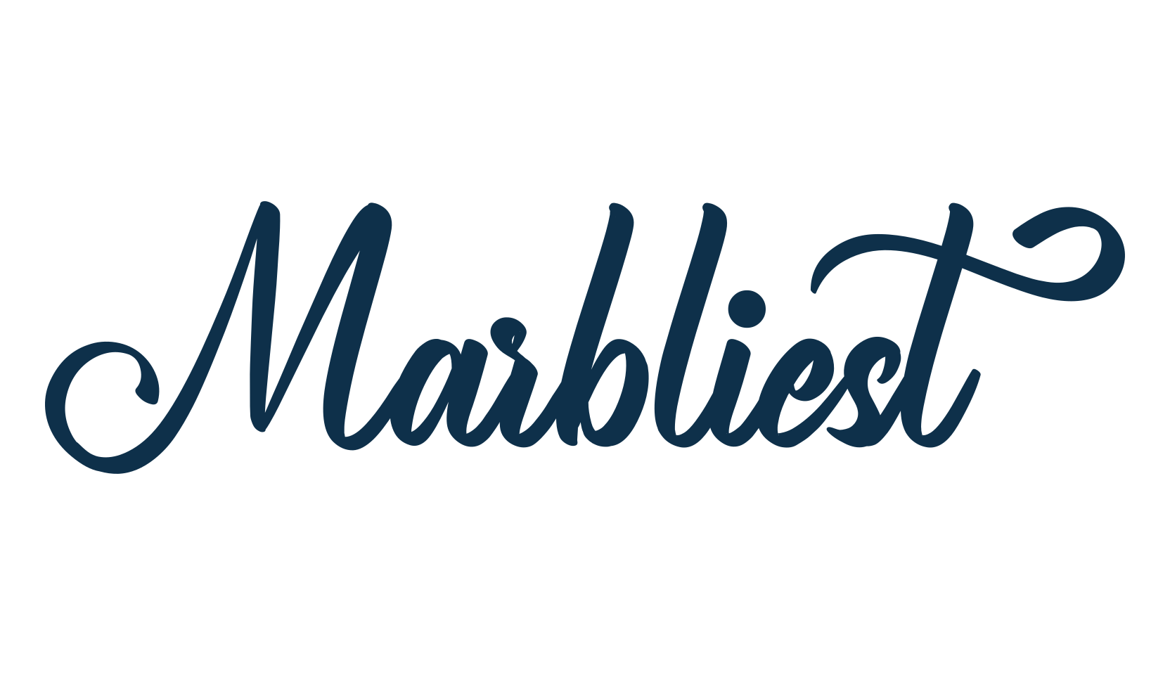 Marbliest, script calligraphy fancy decorative font preview