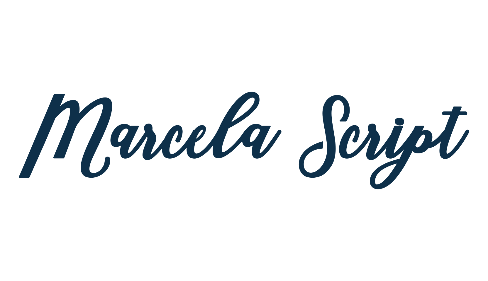 Marcela Script, various font preview