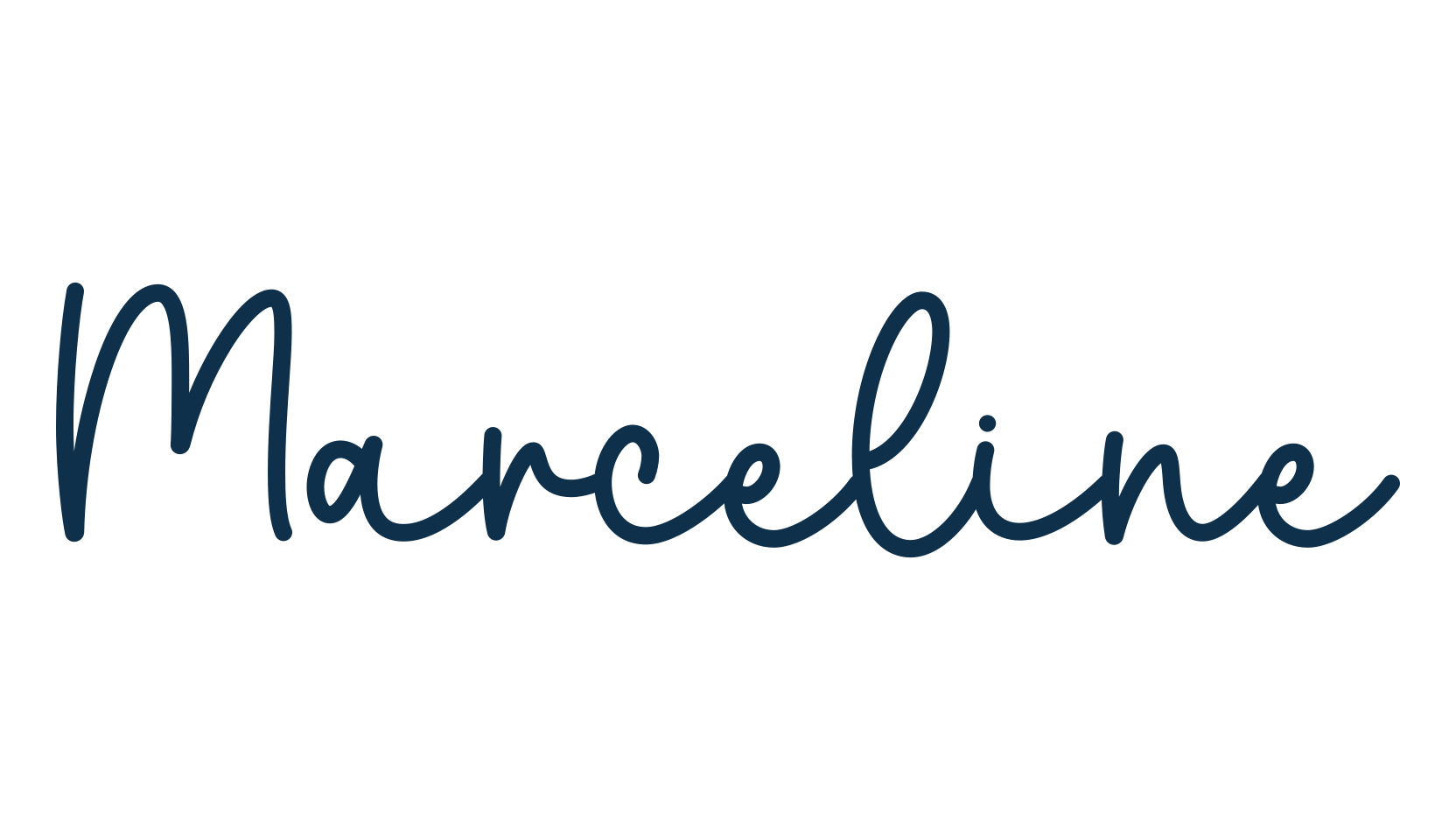 Marceline, handwriting font preview