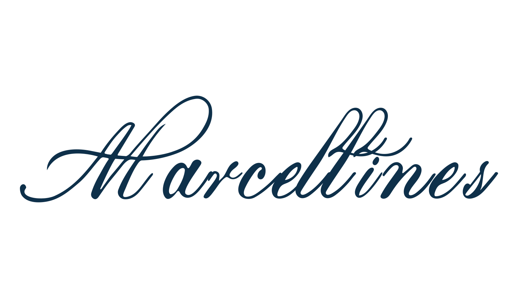Marcellines, script calligraphy fancy decorative font preview