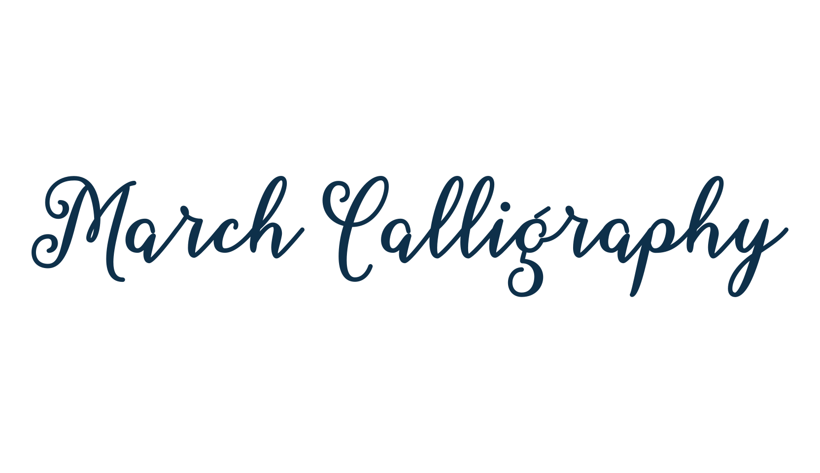 March Calligraphy, script calligraphy fancy decorative font preview