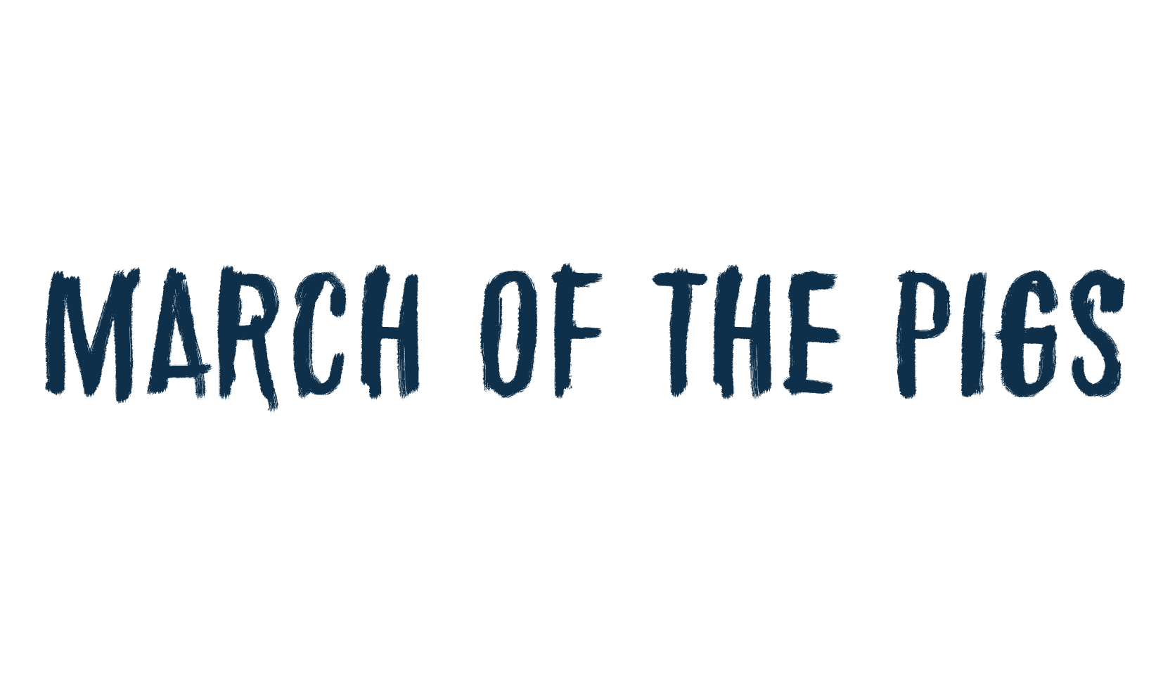 March of the pigs, script trash fancy decorative calligraphy font preview