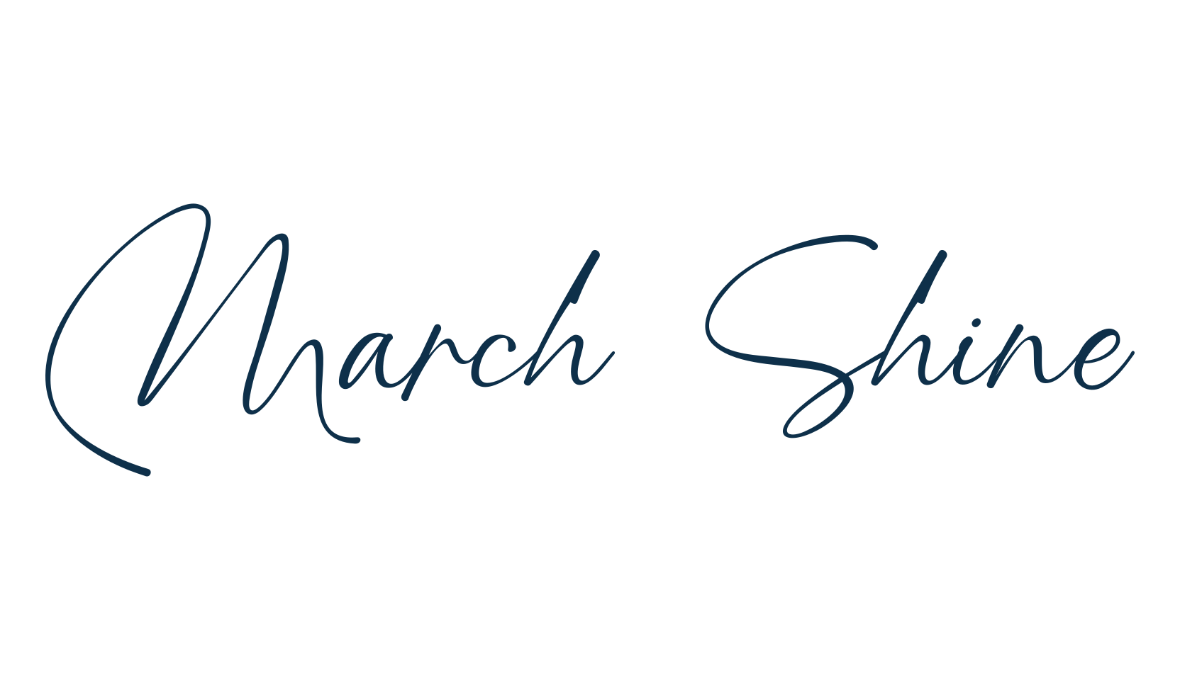 March Shine, handwriting font preview