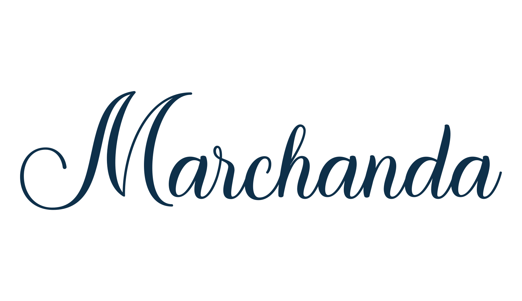 Marchanda, script calligraphy fancy decorative font preview