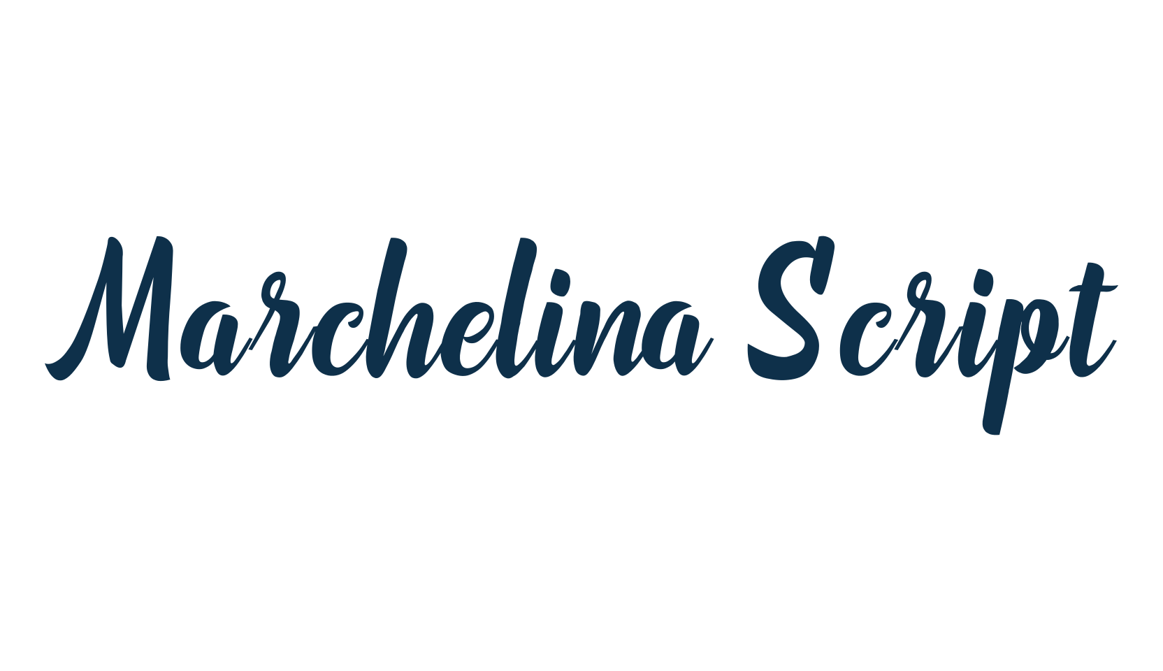 Marchelina Script, calligraphy font preview