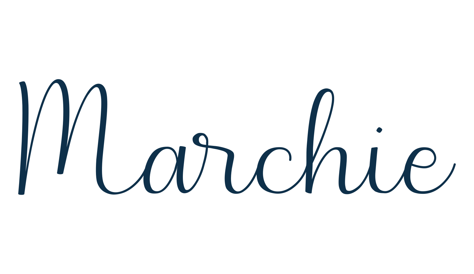 Marchie, calligraphy font preview