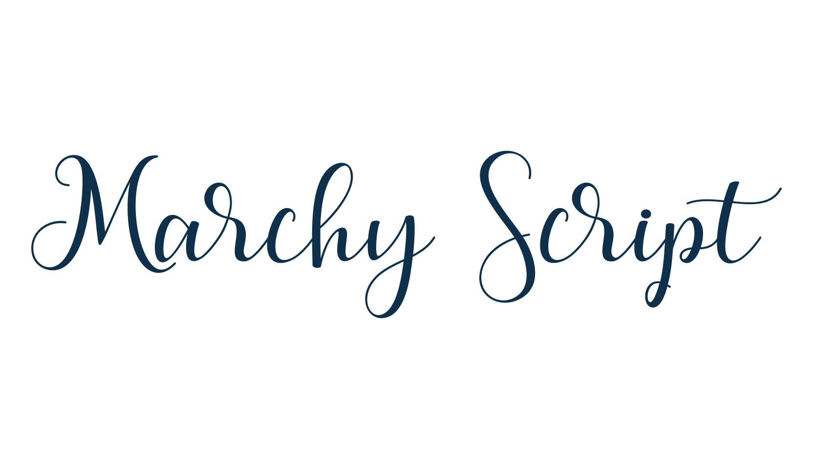 Marchy Script, various font preview