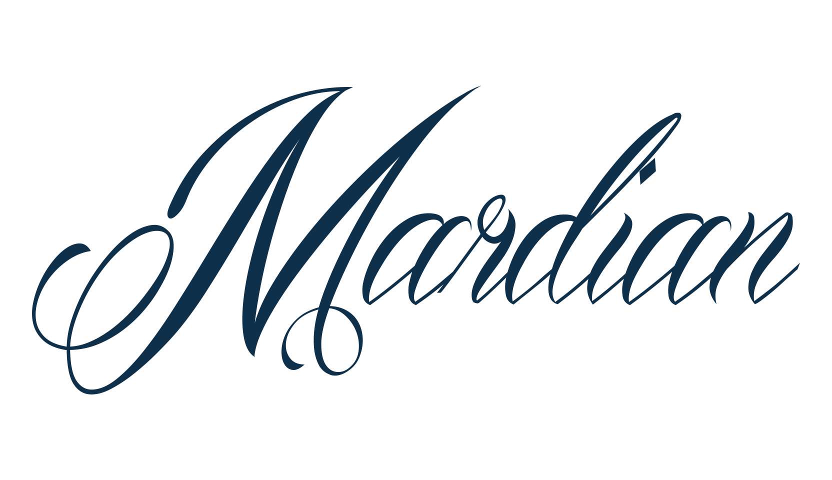 Mardian, calligraphy font preview