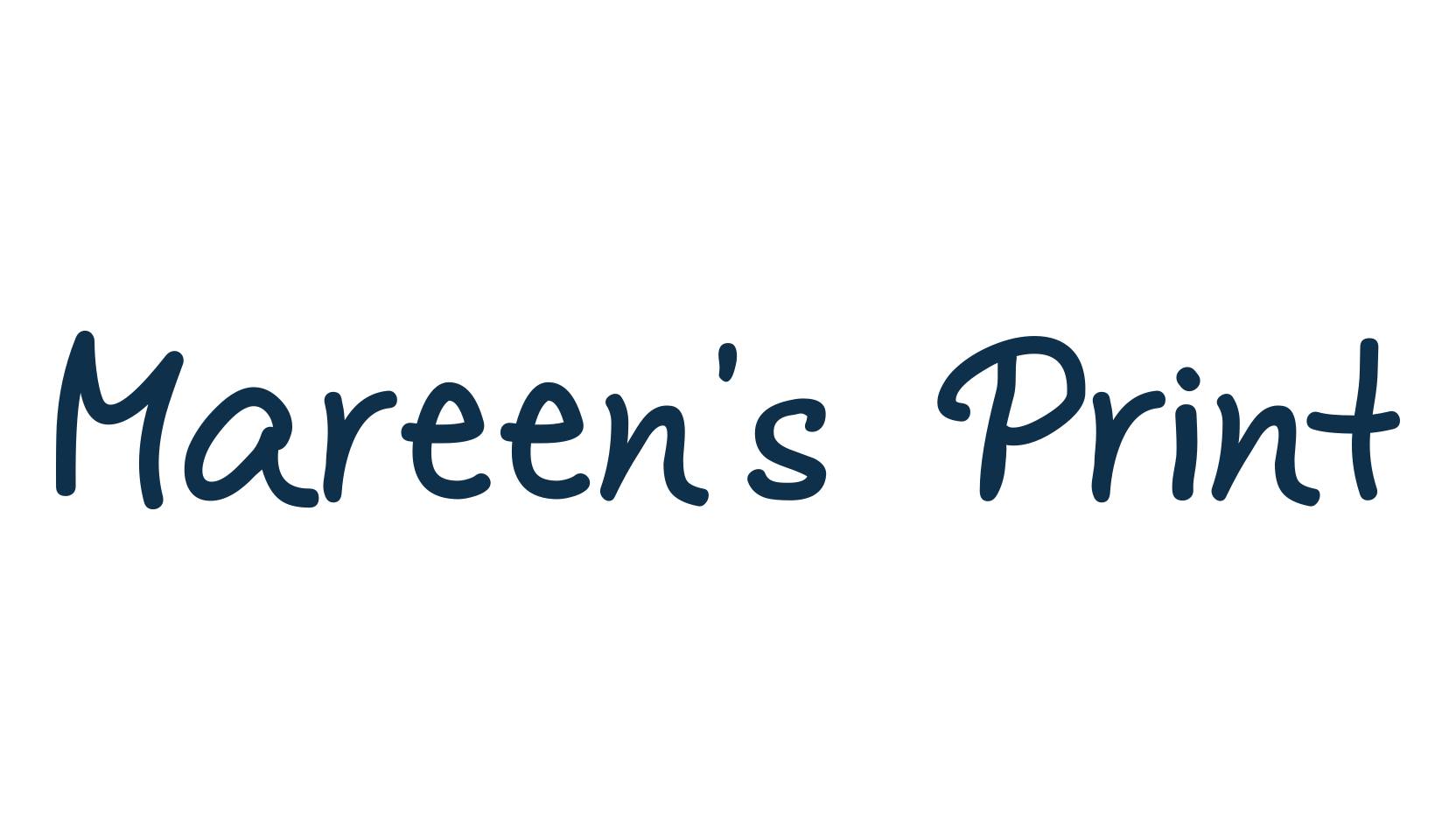 Mareen's Print, script handwritten fancy decorative calligraphy font preview