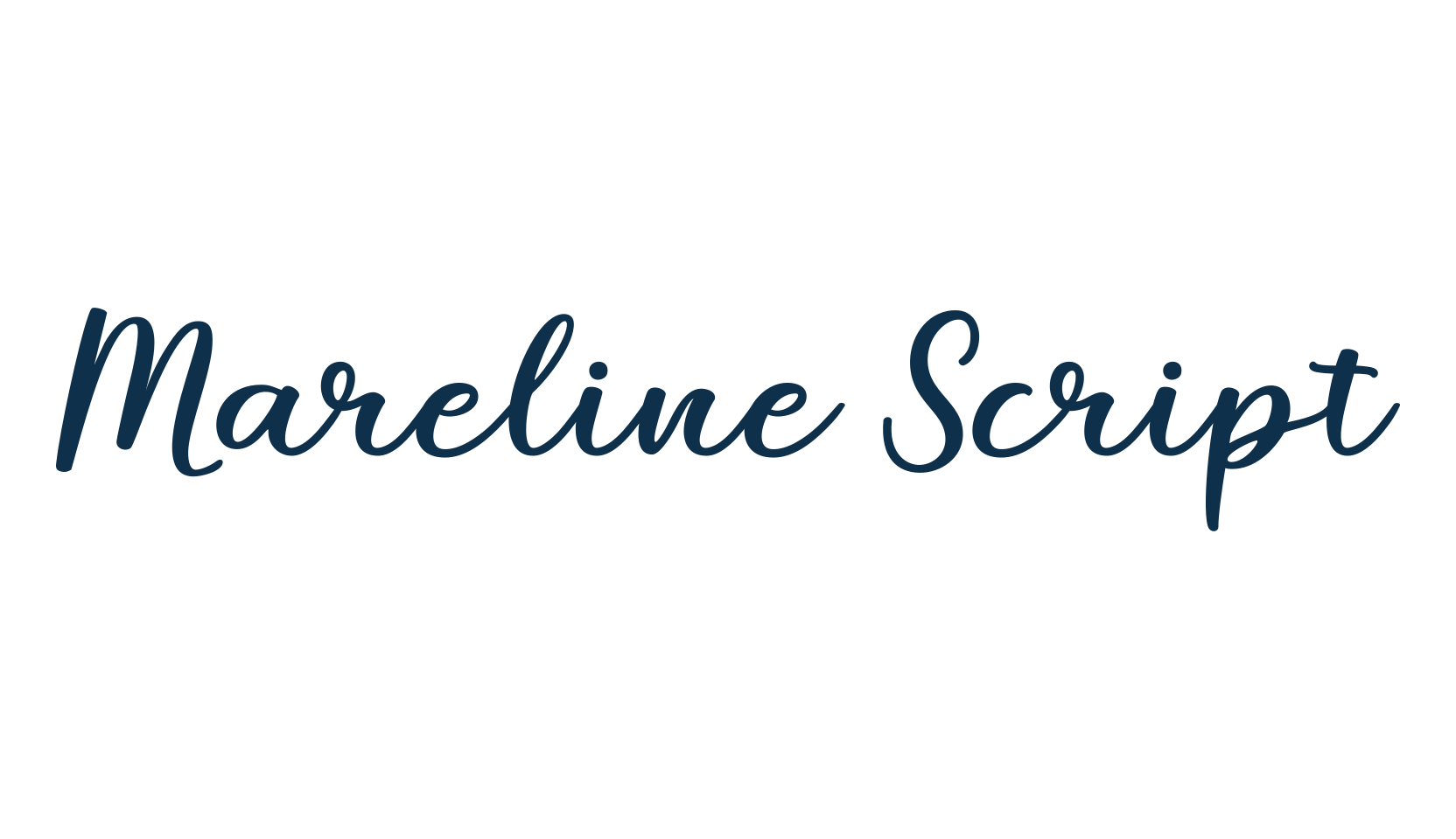 Mareline Script, various font preview