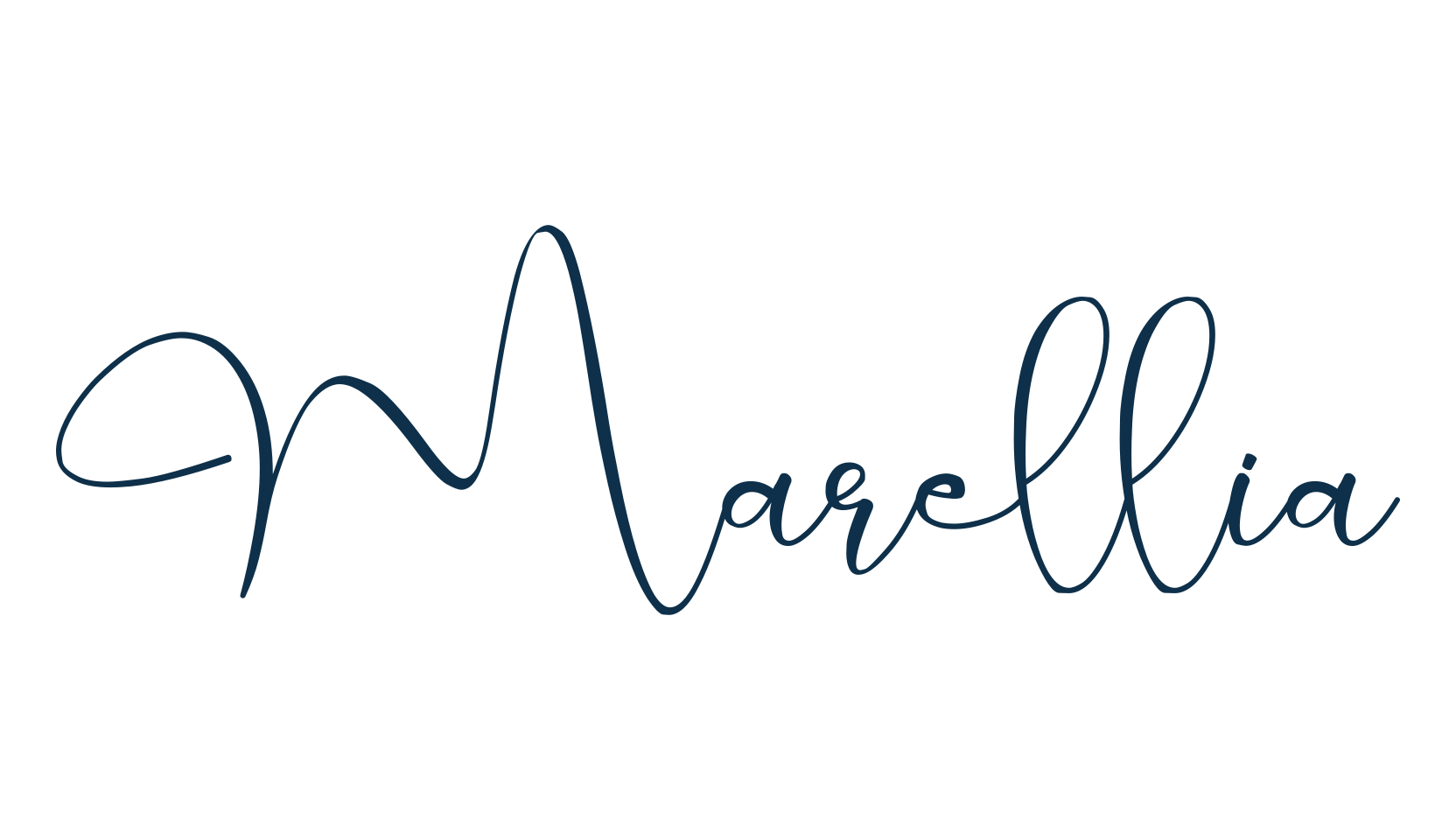 Marellia, handwriting font preview