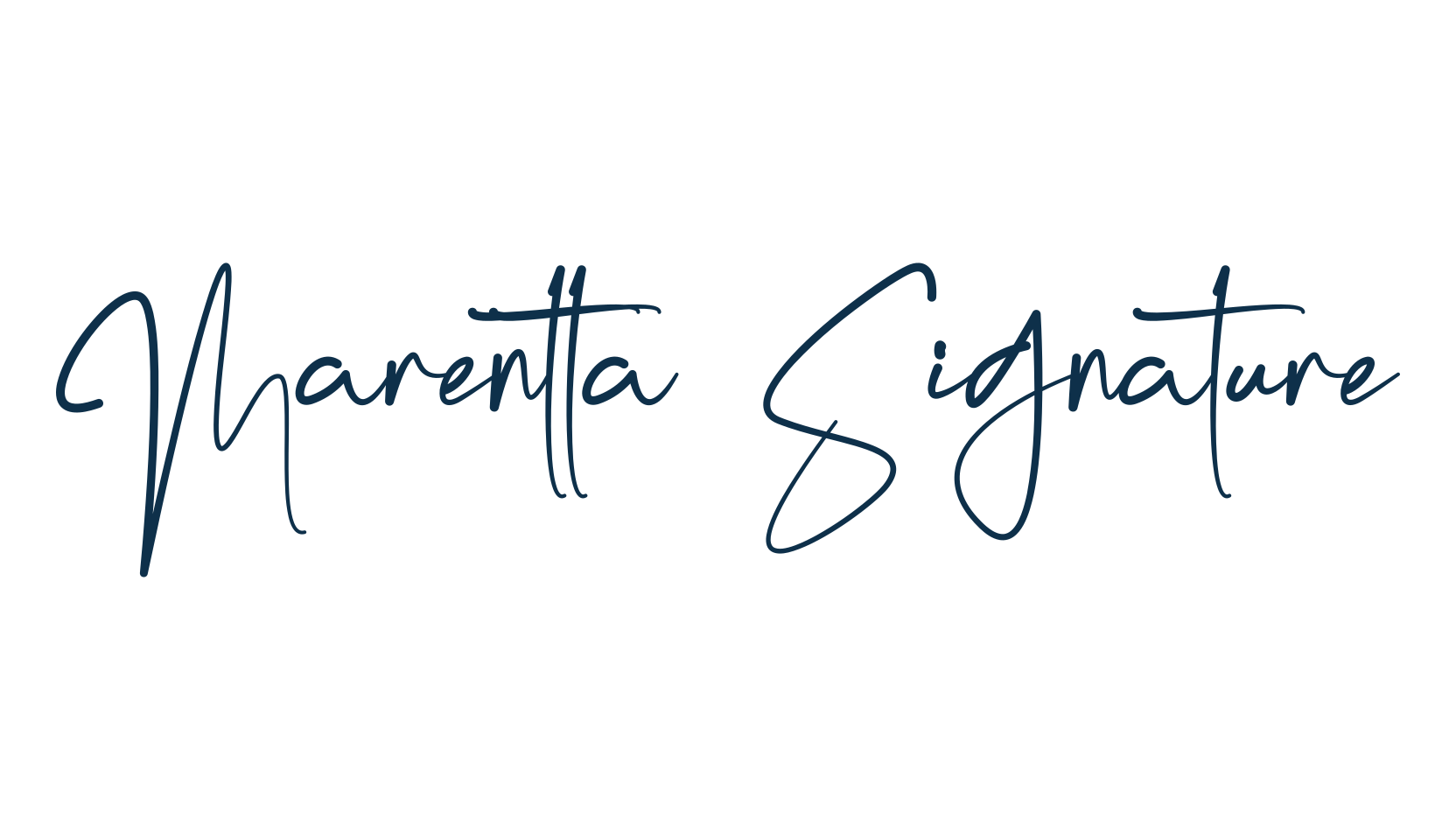 Marentta Signature, handwriting font preview