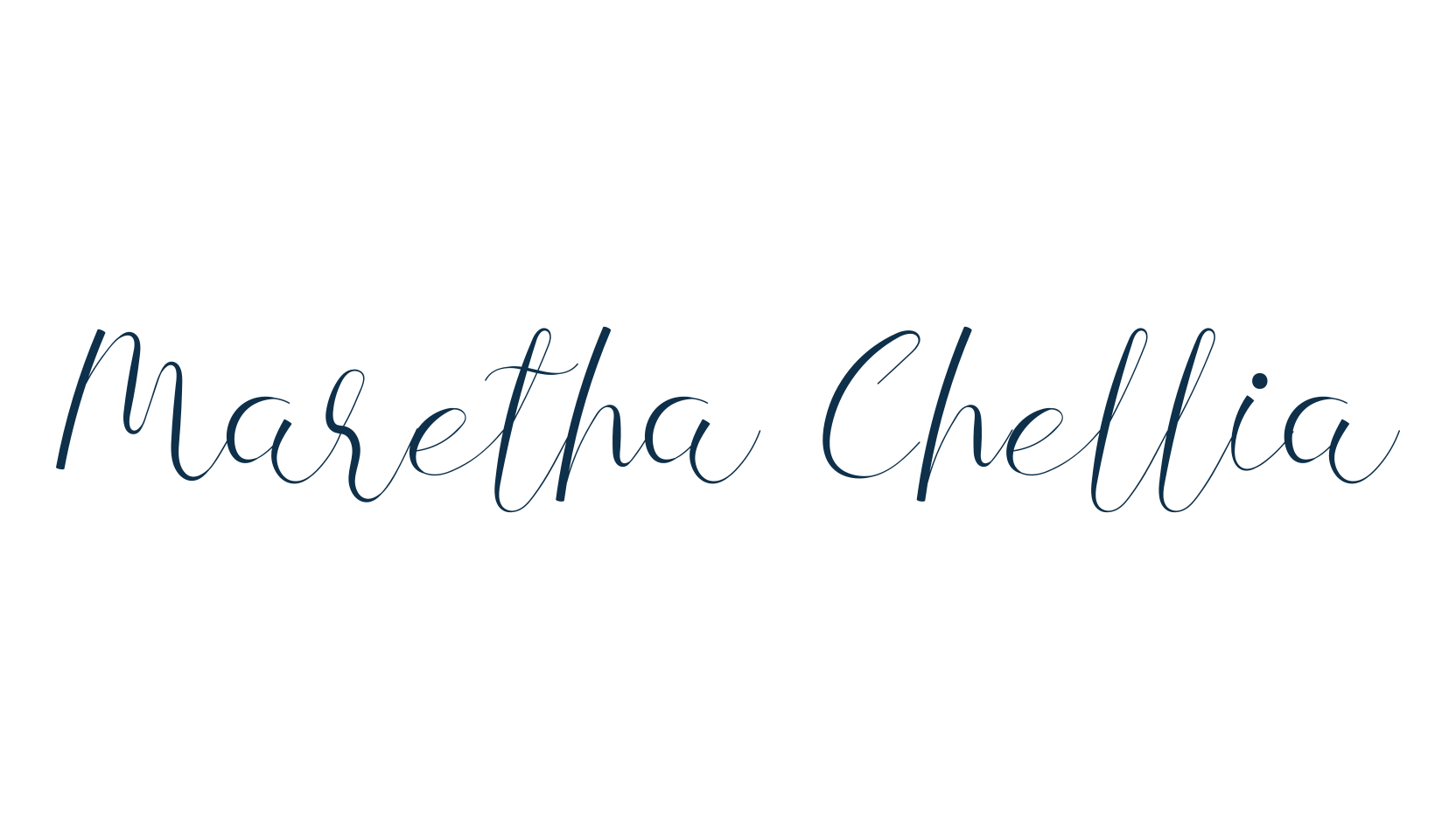 Maretha Chellia, script calligraphy fancy decorative font preview