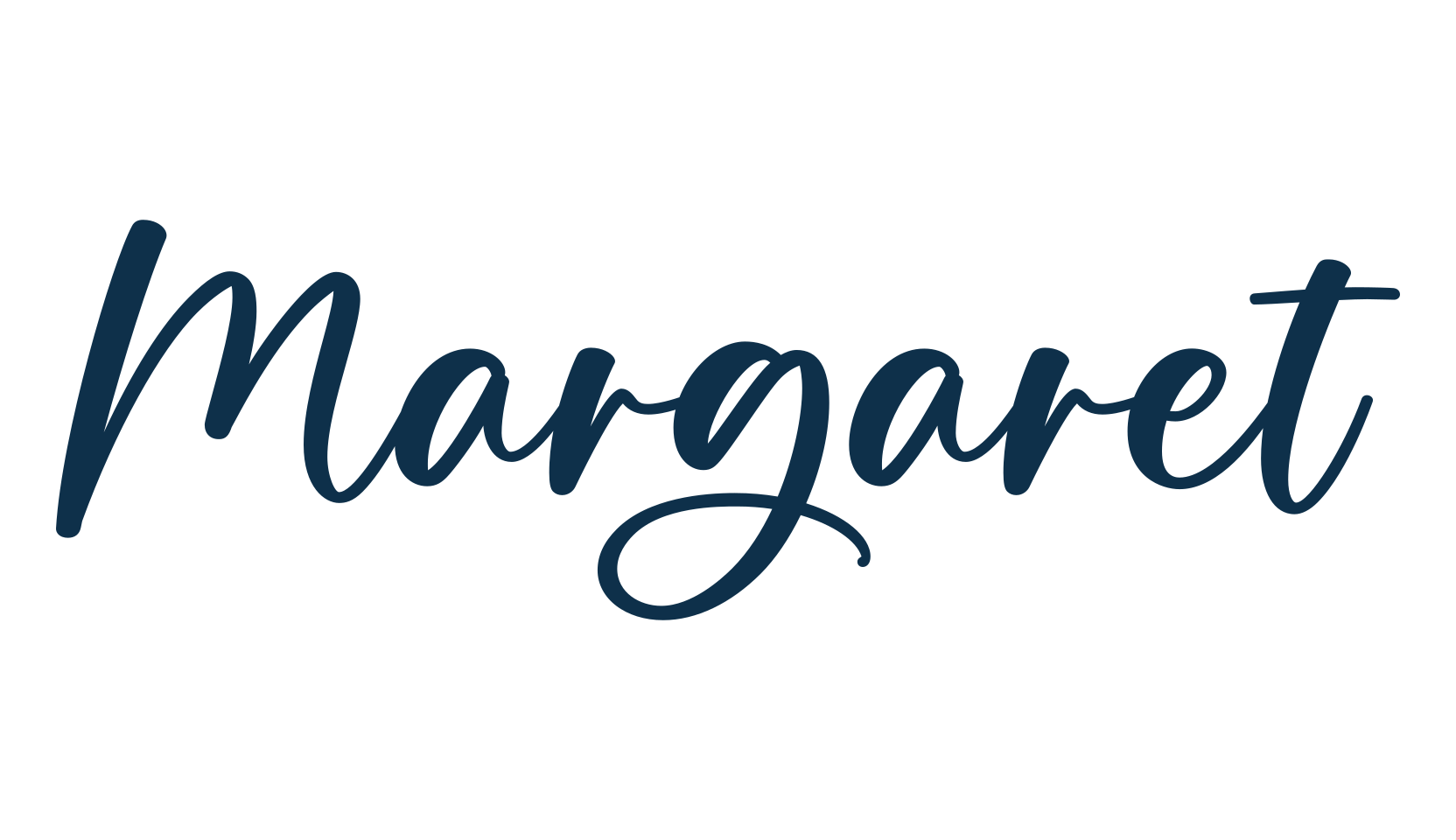 Margaret, script handwritten fancy decorative calligraphy font preview