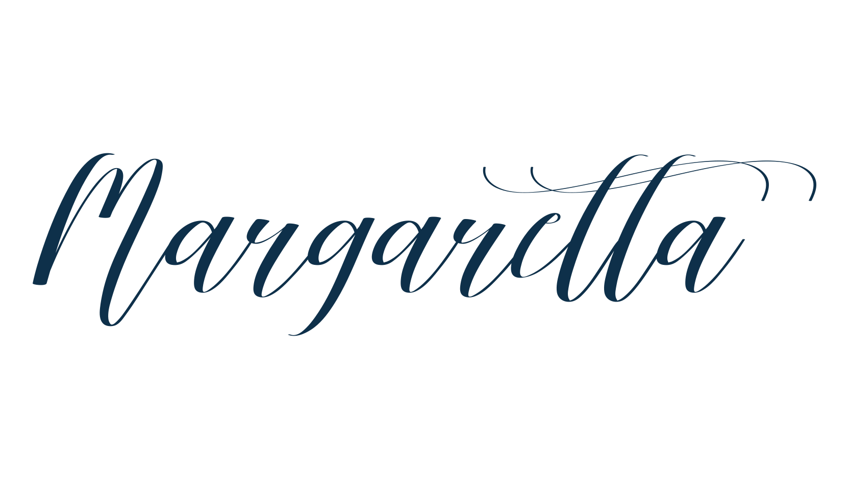 Margaretta, script calligraphy fancy decorative font preview