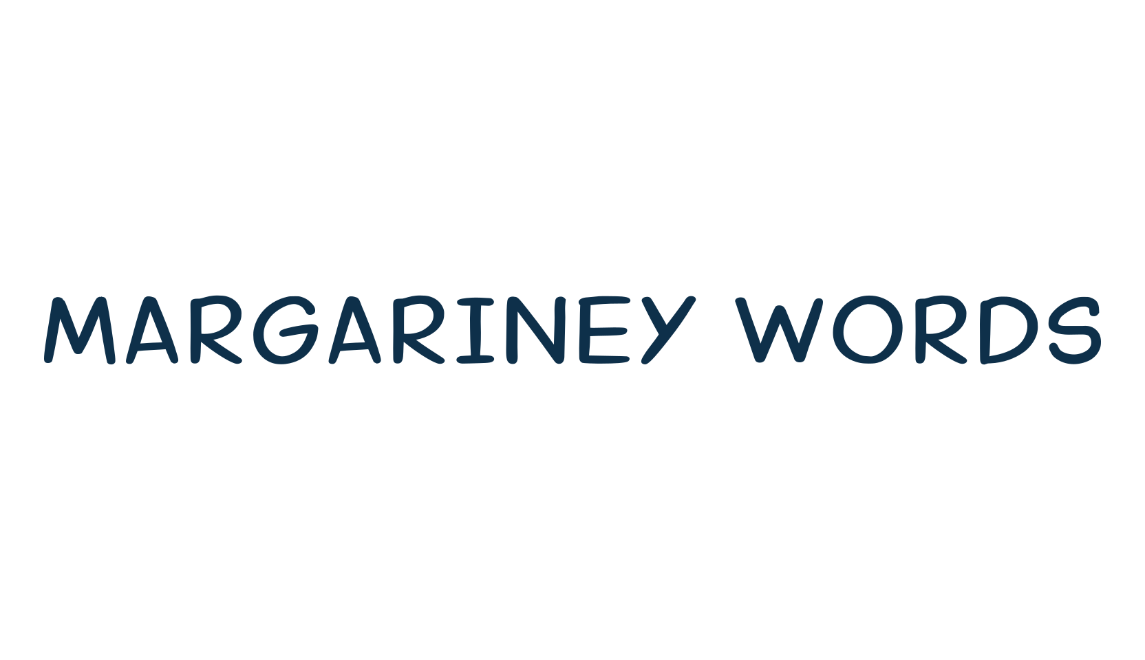 Margariney Words, fancy cartoon decorative comic font preview