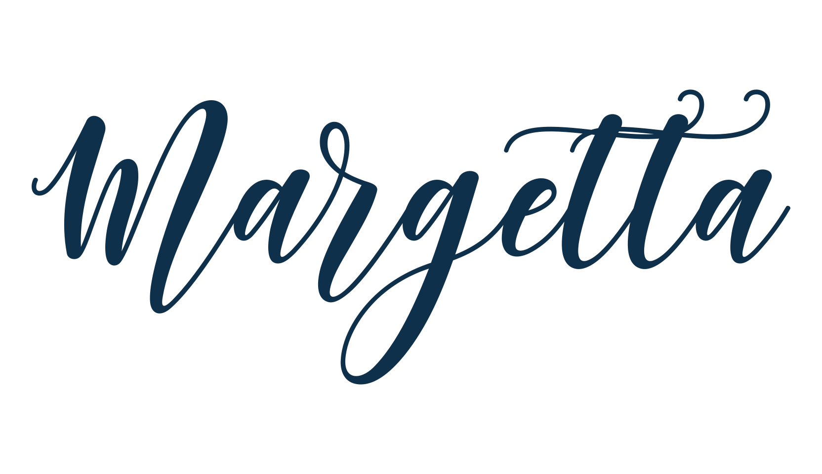 Margetta, script calligraphy fancy decorative font preview