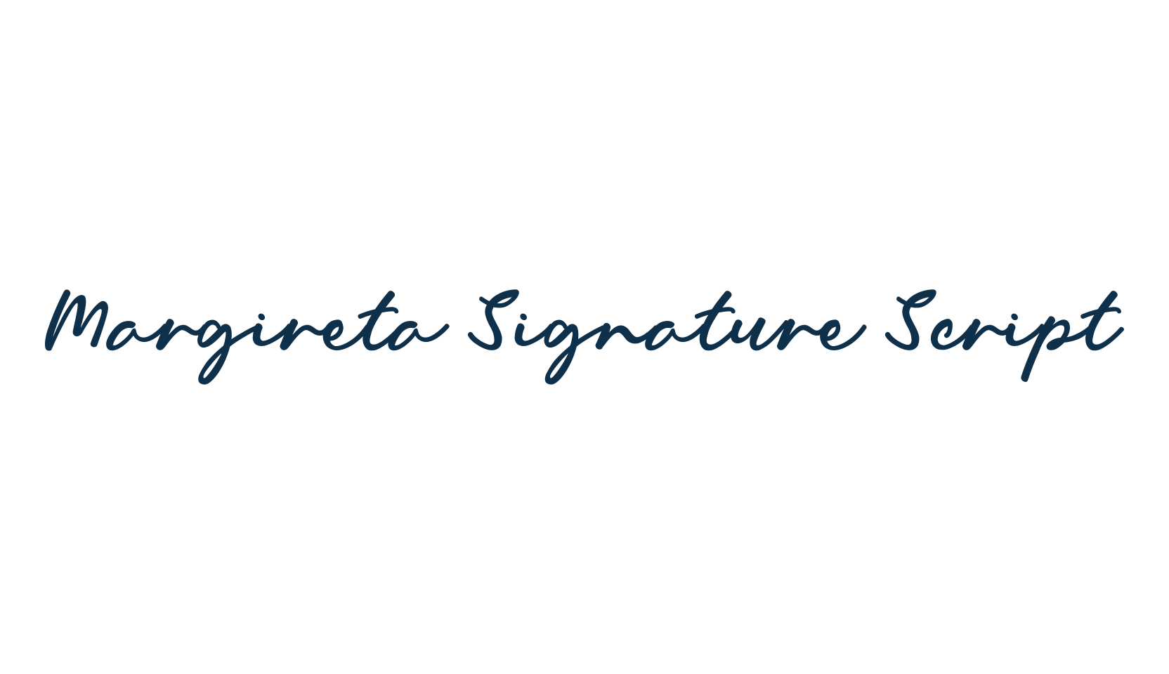 Margireta Signature Script, script handwritten fancy decorative calligraphy font preview