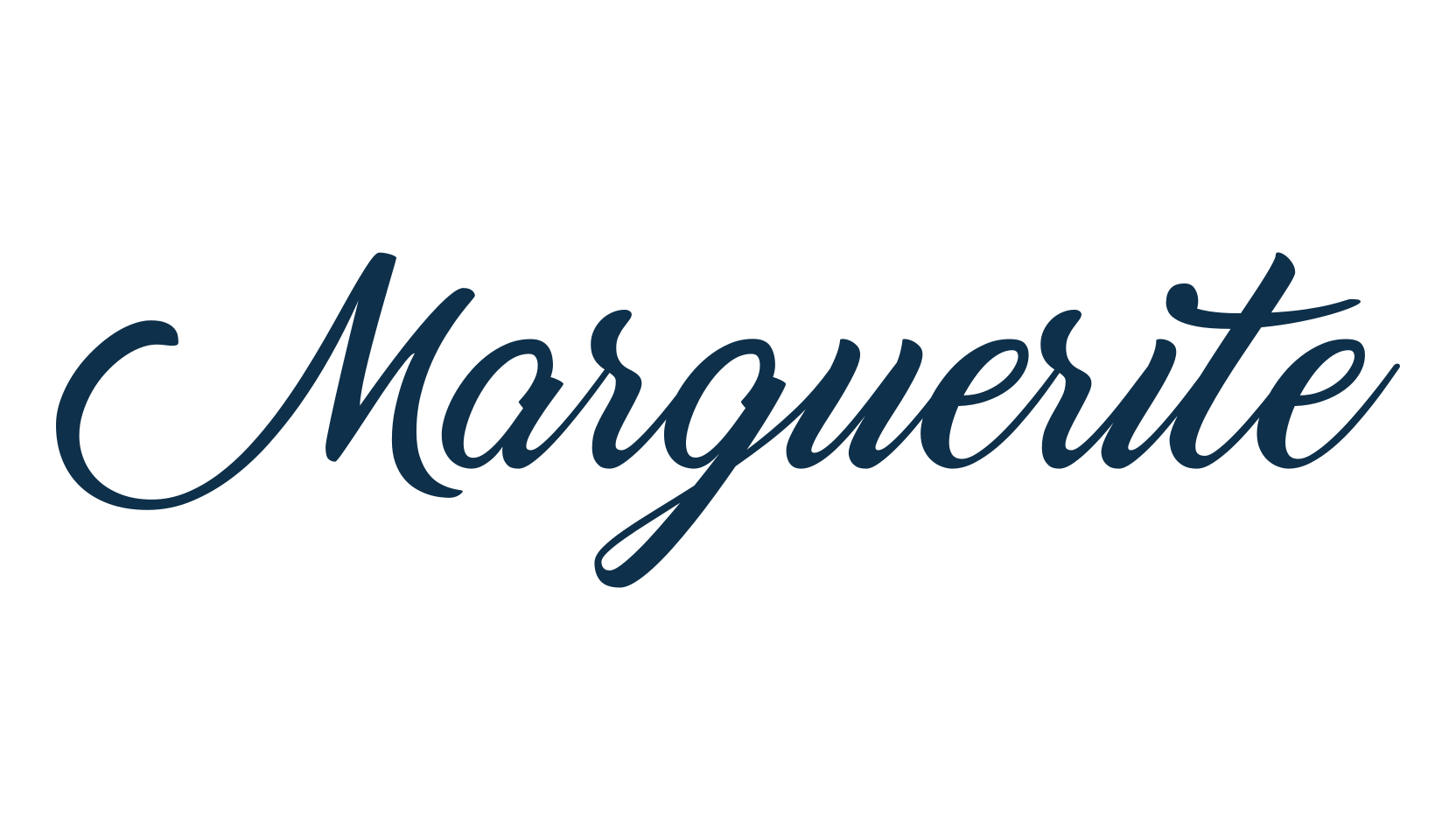 Marguerite, script calligraphy fancy decorative font preview