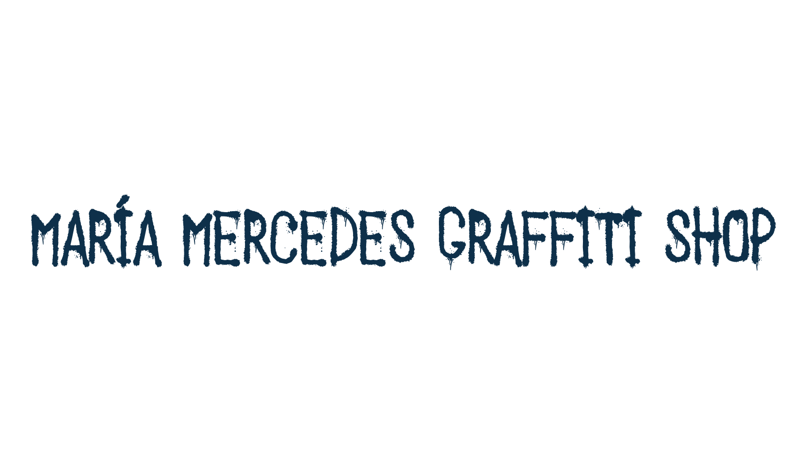 María Mercedes Graffiti Shop, graffiti font preview