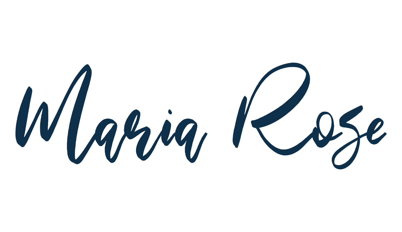 Maria Rose, script brush fancy decorative calligraphy font preview