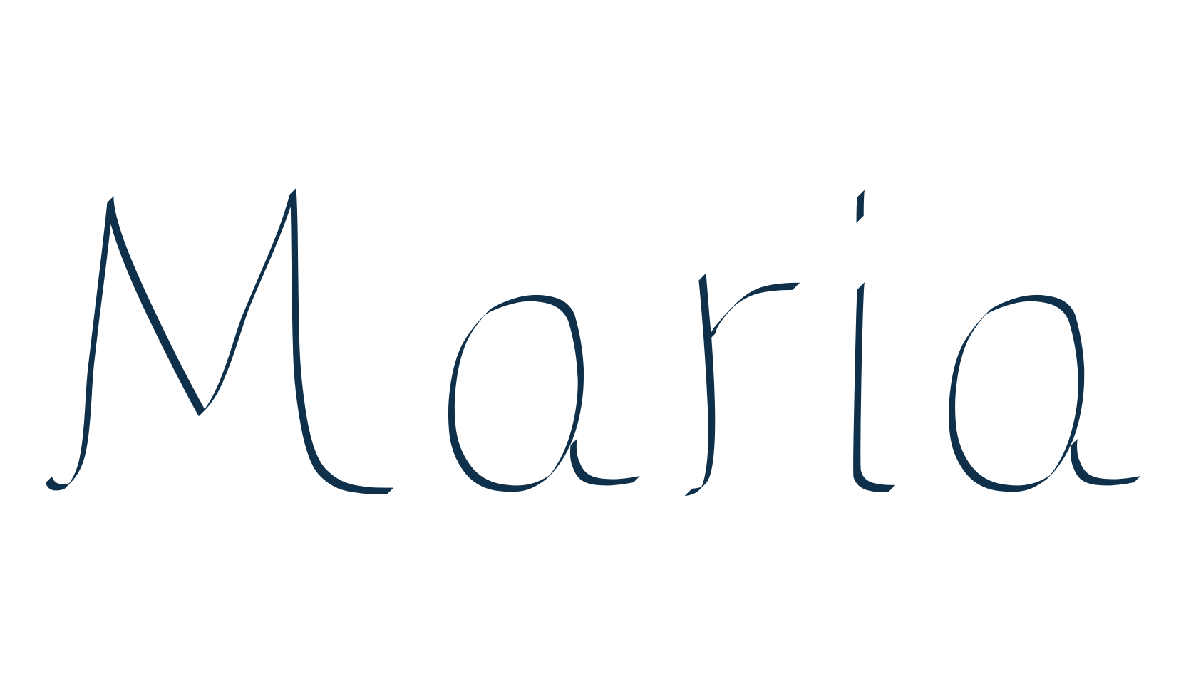 Maria (maria), script handwritten fancy decorative calligraphy font preview