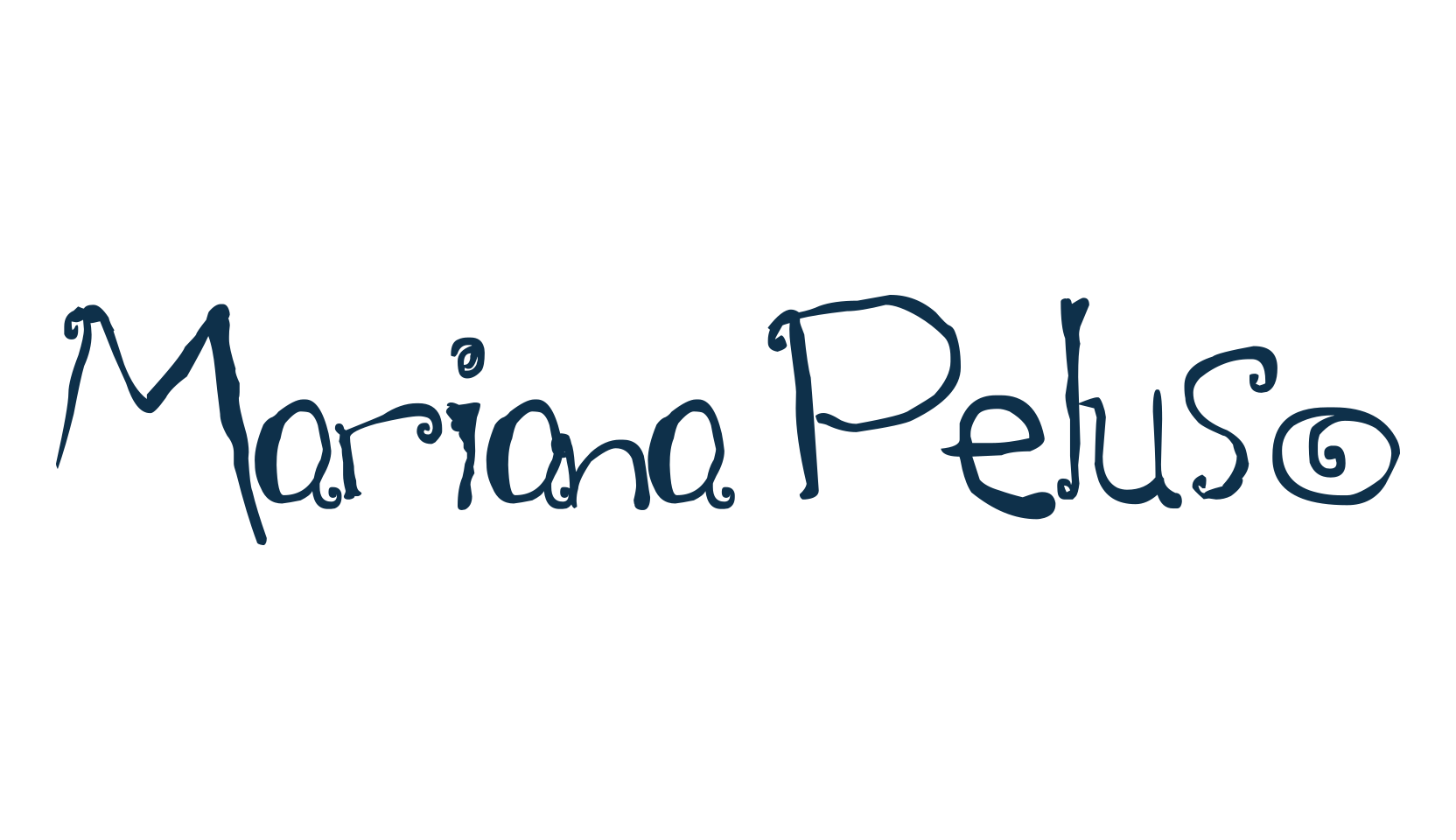 Mariana Peluso, fancy curly decorative font preview