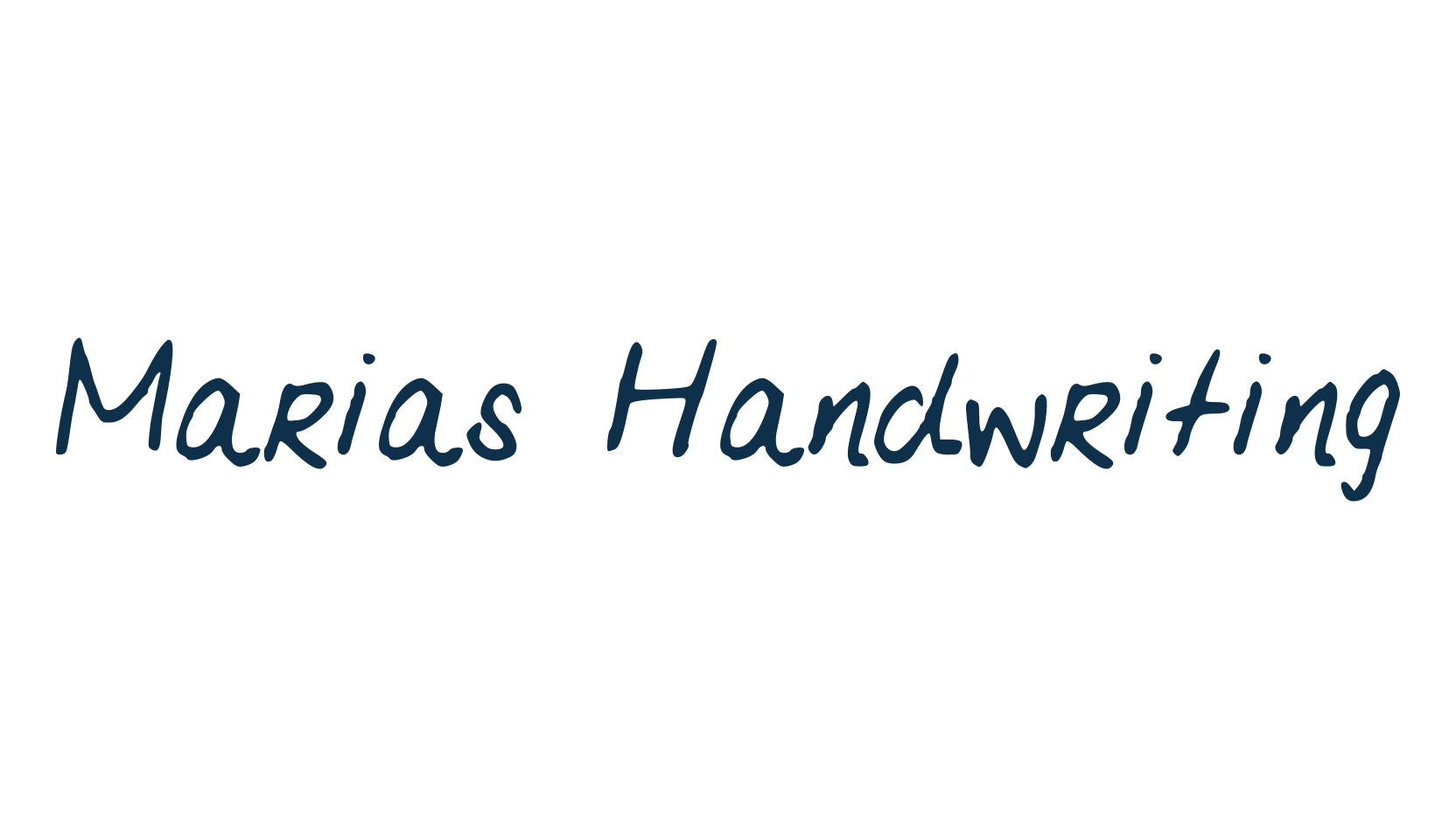 Marias Handwriting, handwriting font preview