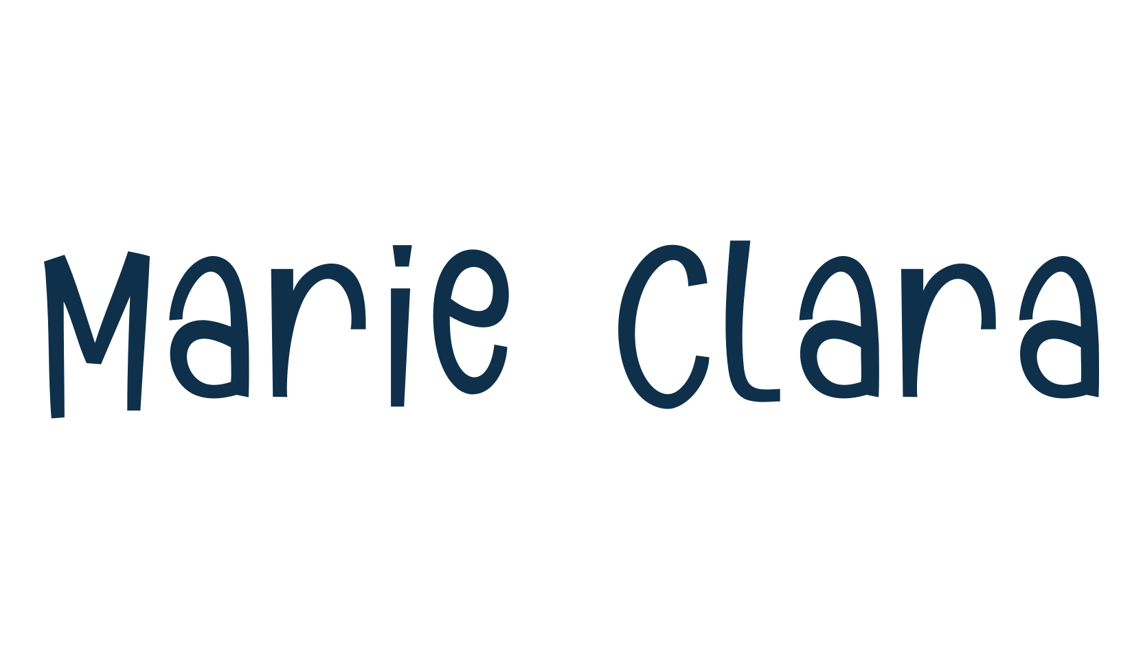 Marie Clara, fancy cartoon decorative font preview