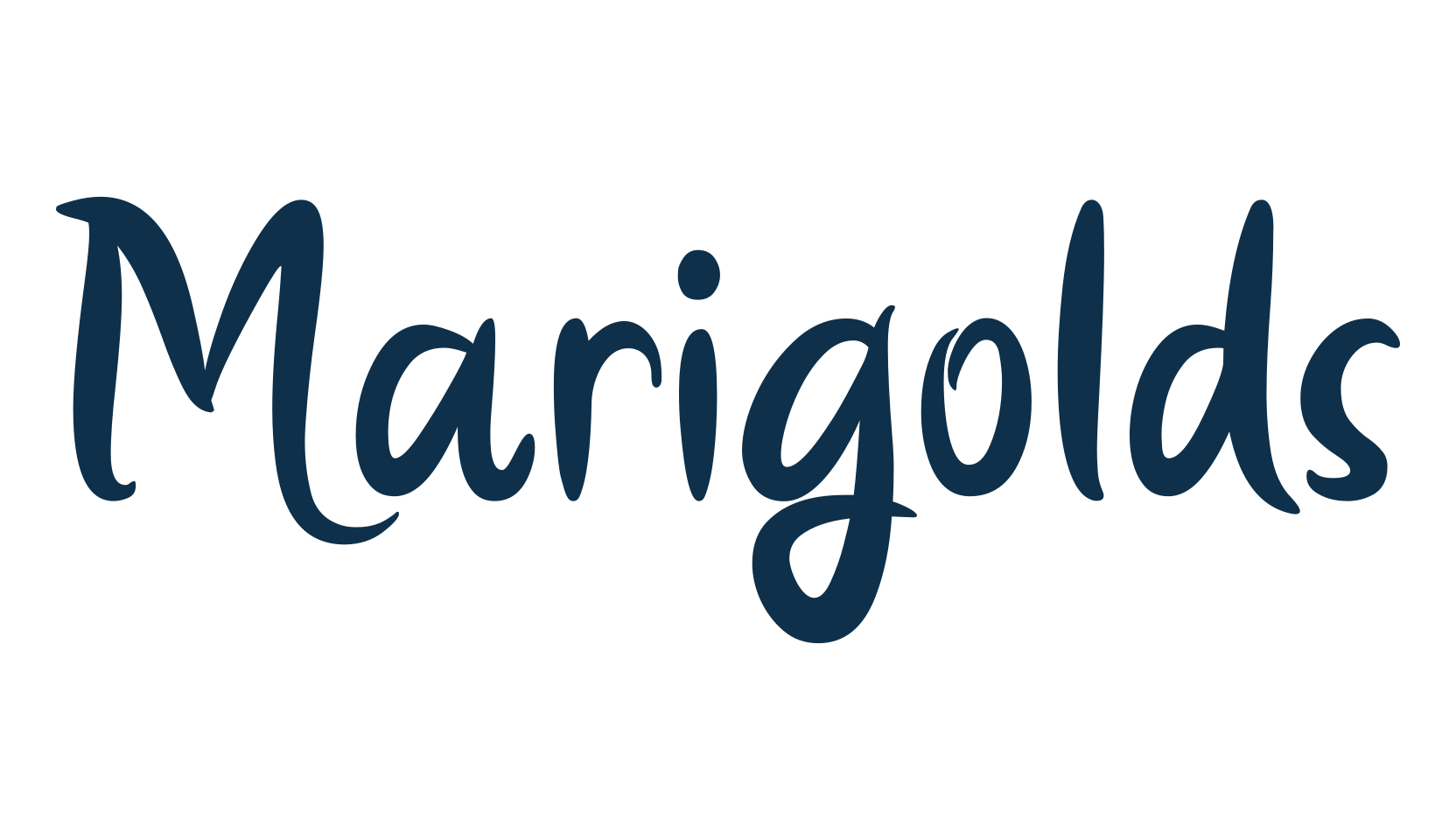 Marigolds, handwriting font preview