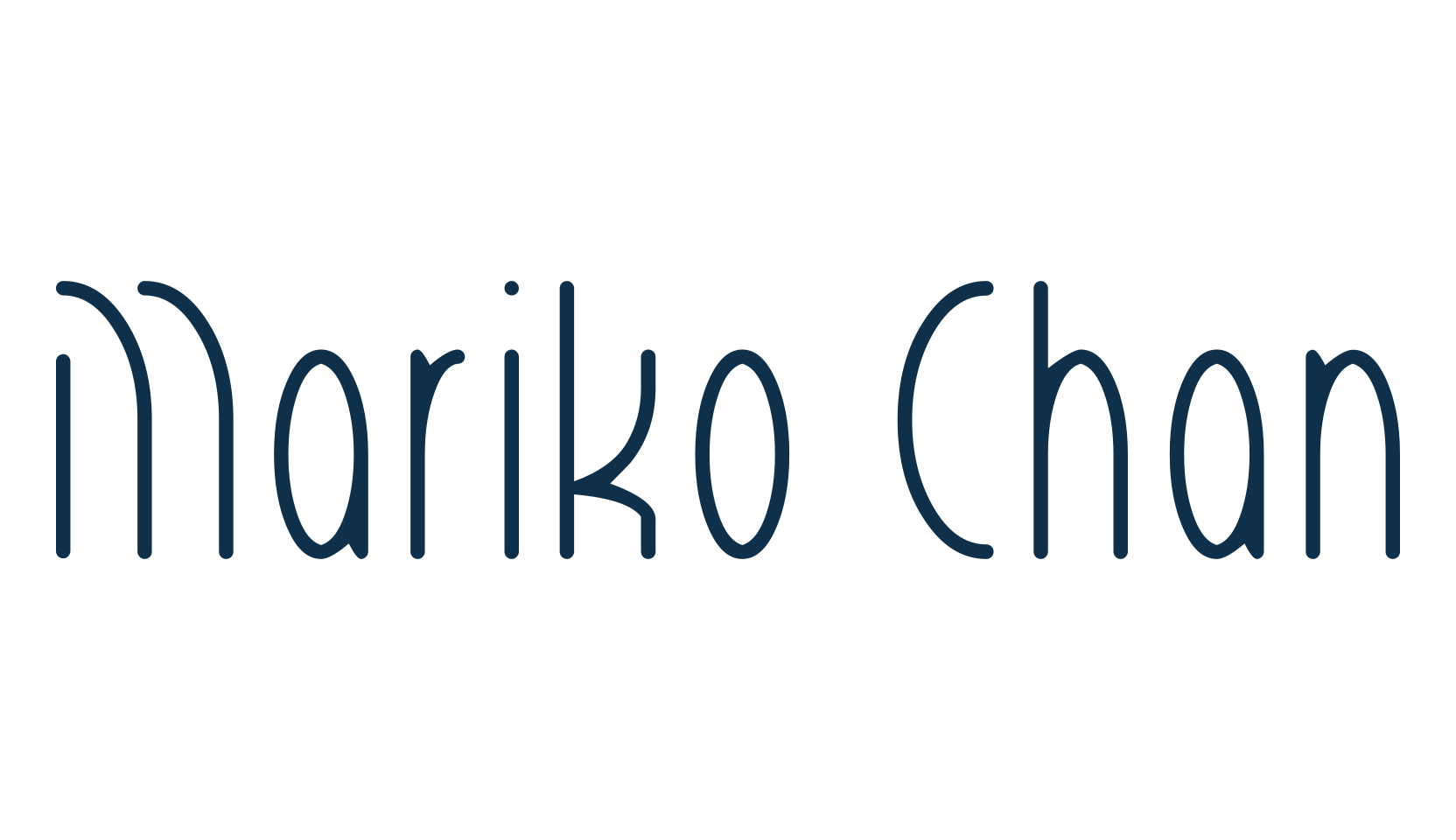 Mariko Chan, various font preview