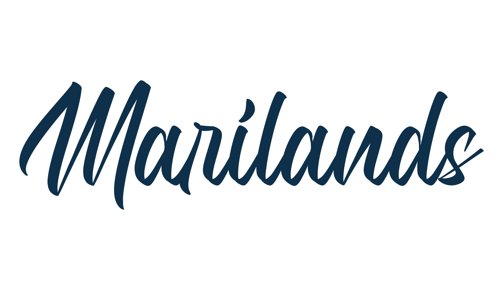 Marilands, calligraphy font preview