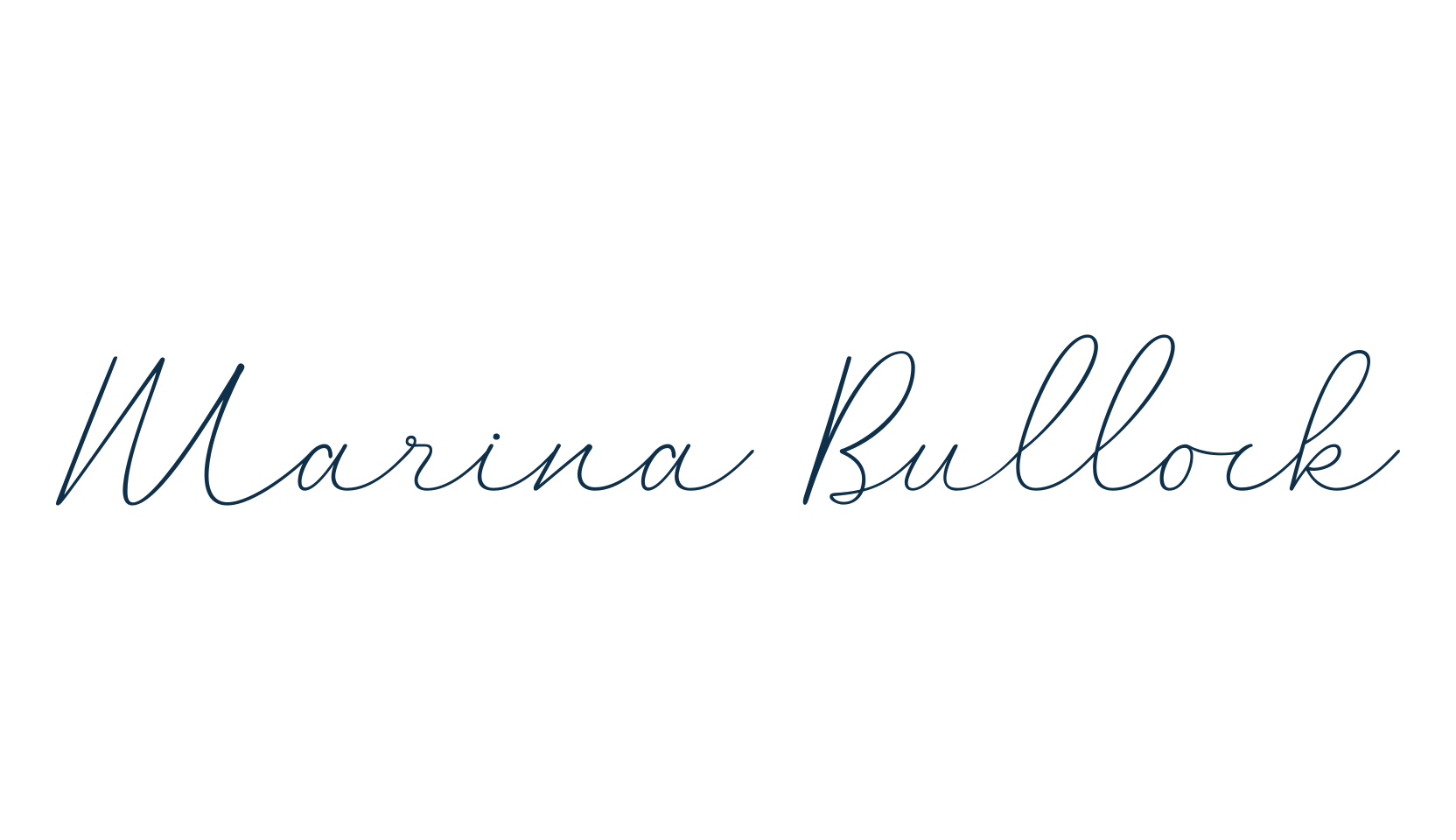 Marina Bullock, handwriting font preview