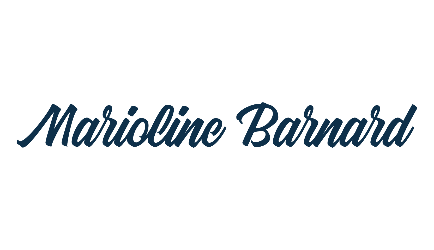 Marioline Barnard, calligraphy font preview