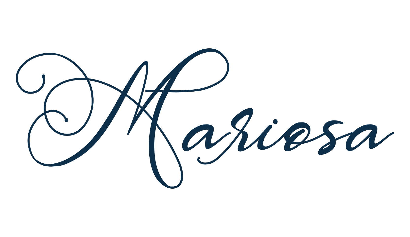 Mariosa, script calligraphy fancy decorative font preview