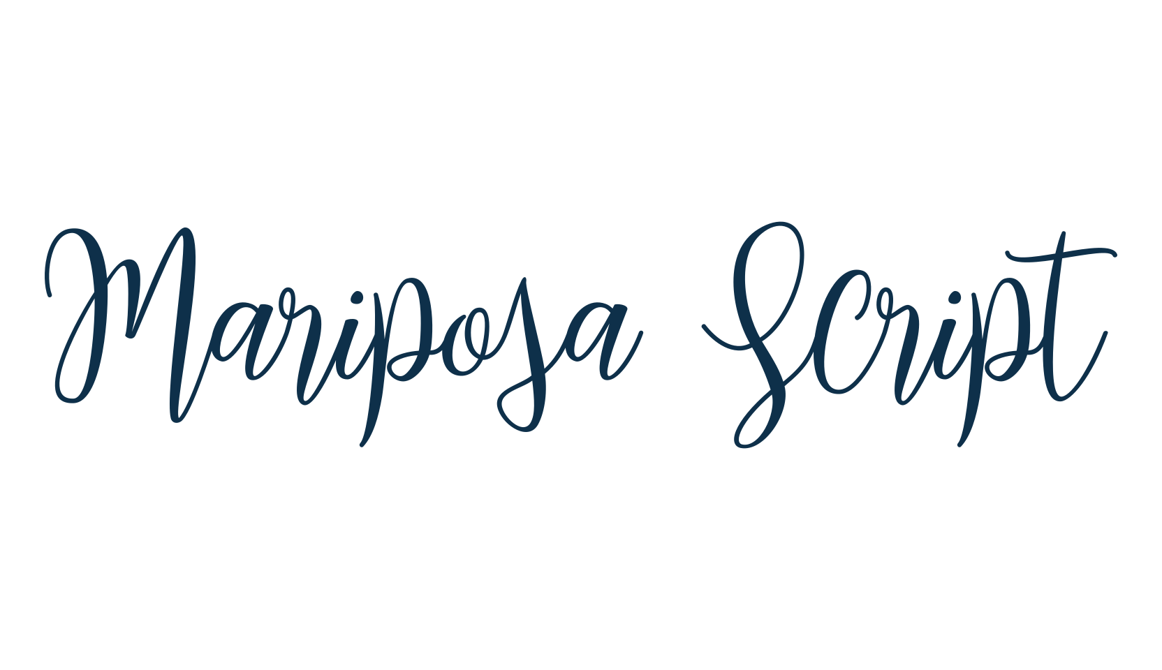 Mariposa Script, script calligraphy fancy decorative font preview