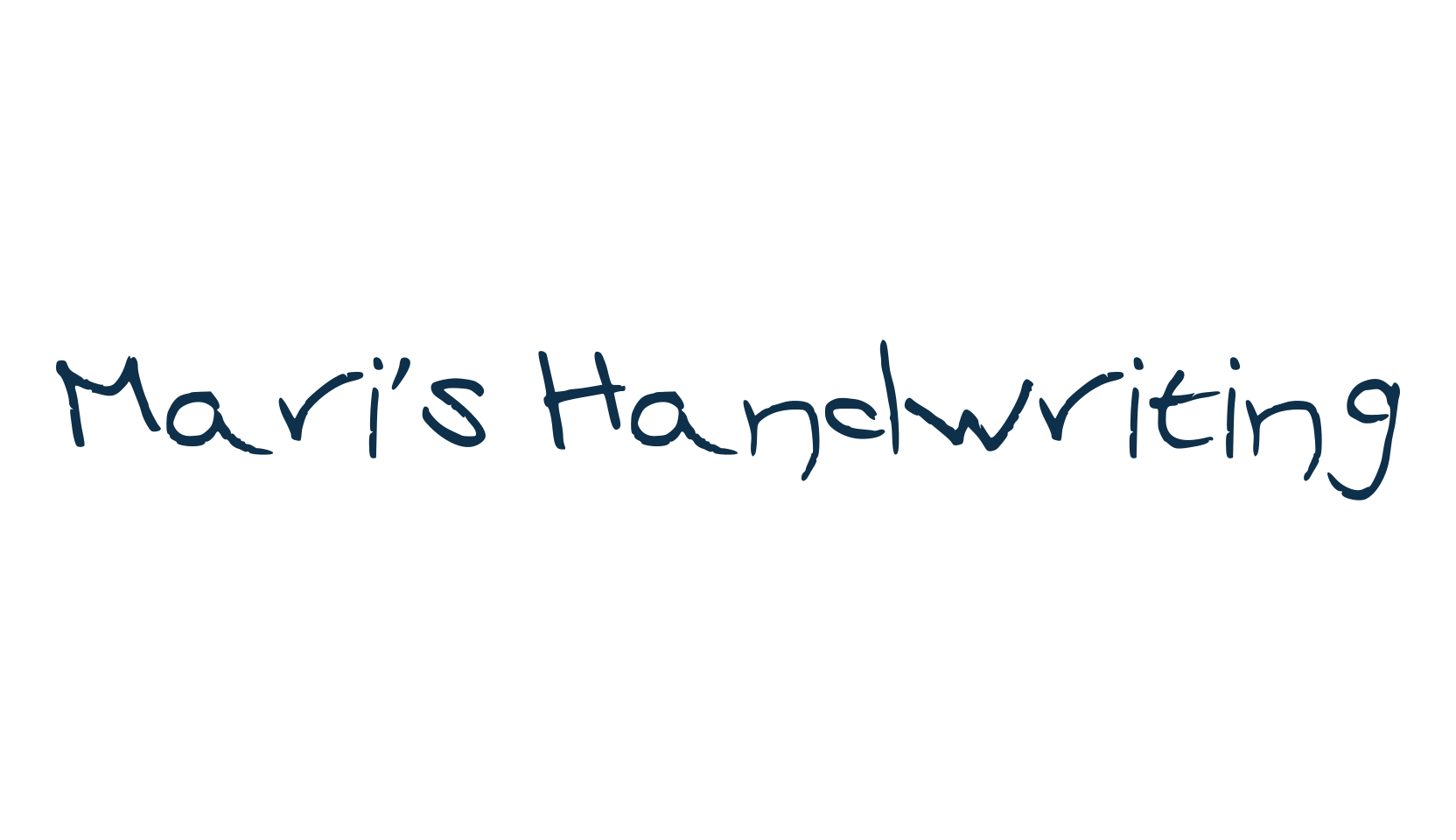Mari's Handwriting, script handwritten fancy decorative calligraphy font preview