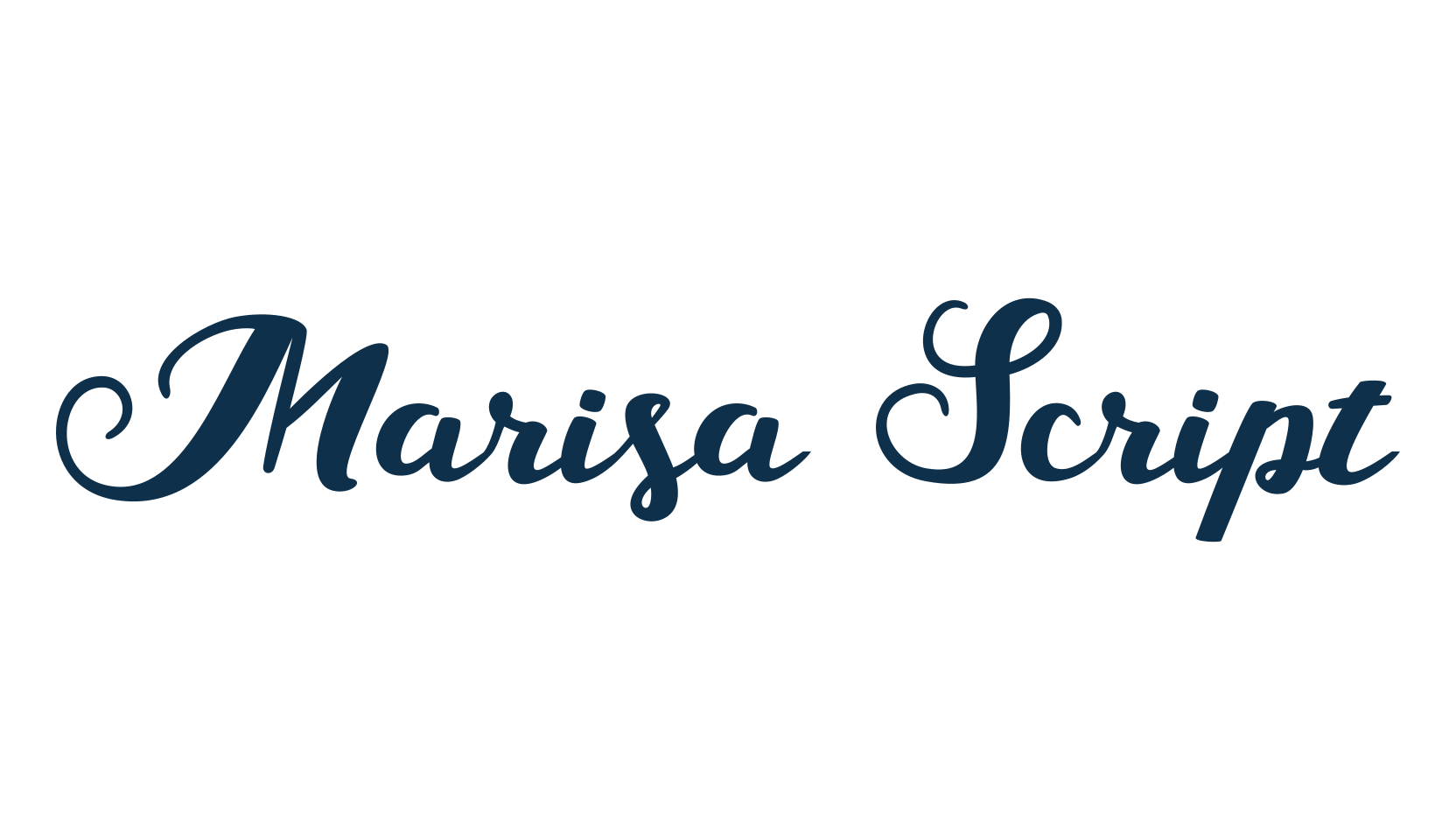 Marisa Script, brush font preview