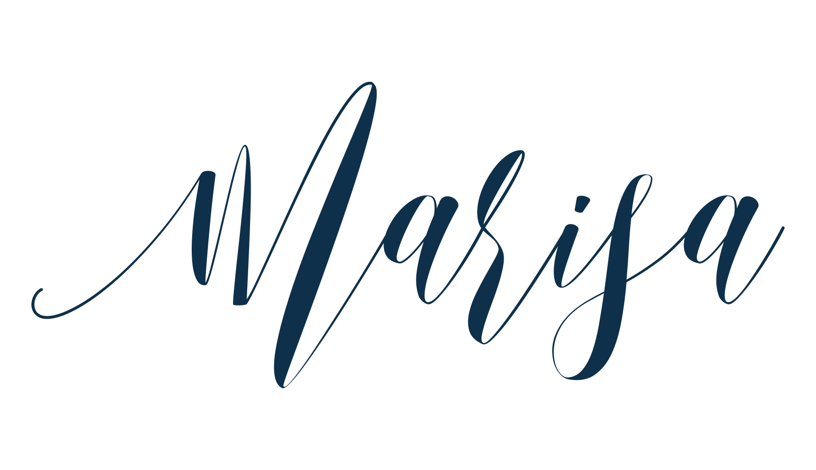 Marisa, calligraphy font preview