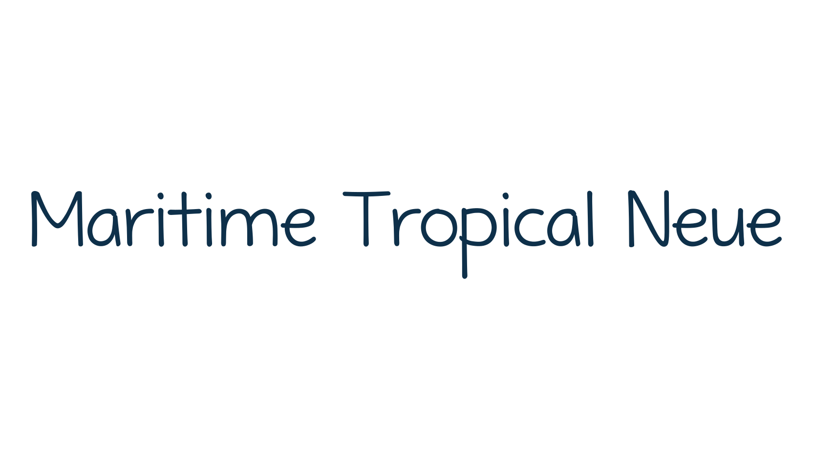 Maritime Tropical Neue, fancy various decorative script calligraphy font preview