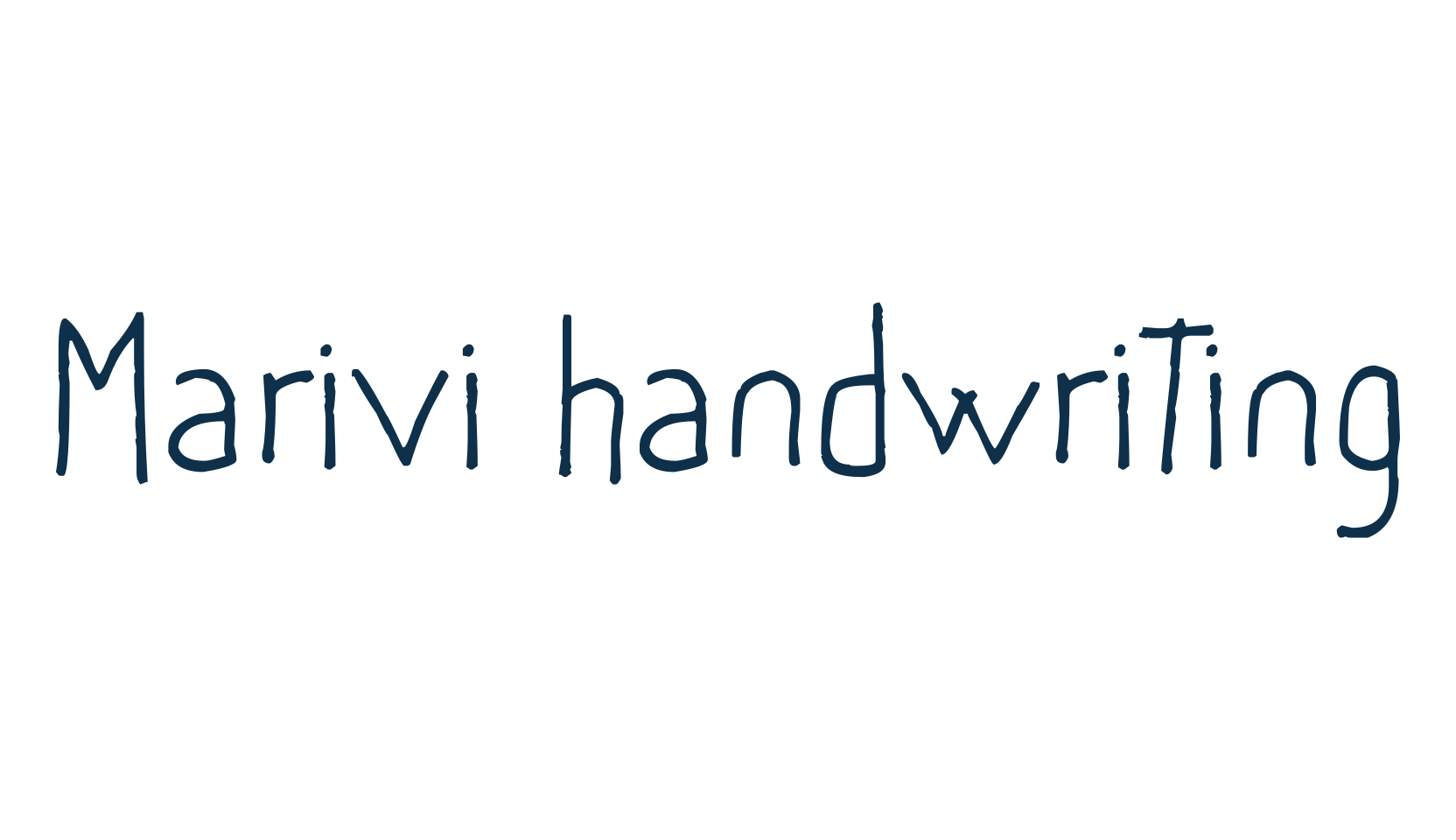 Marivi handwriting, handwriting font preview