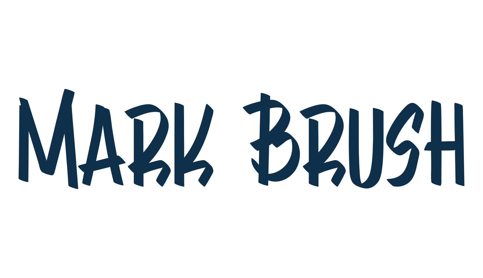 Mark Brush, script brush fancy decorative calligraphy font preview