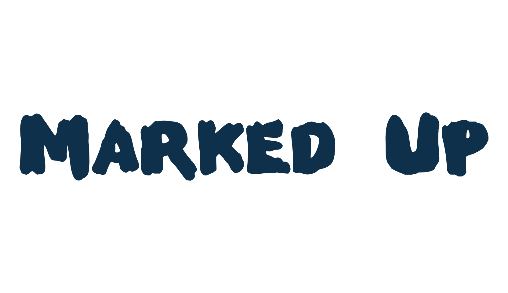 Marked Up, fancy cartoon decorative font preview