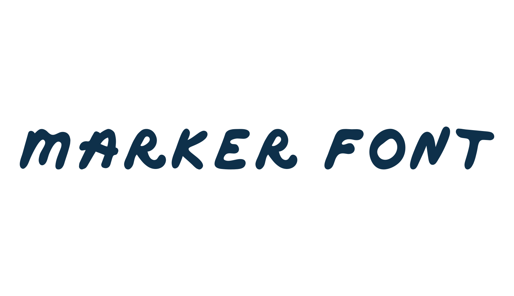 Marker Font, handwriting font preview
