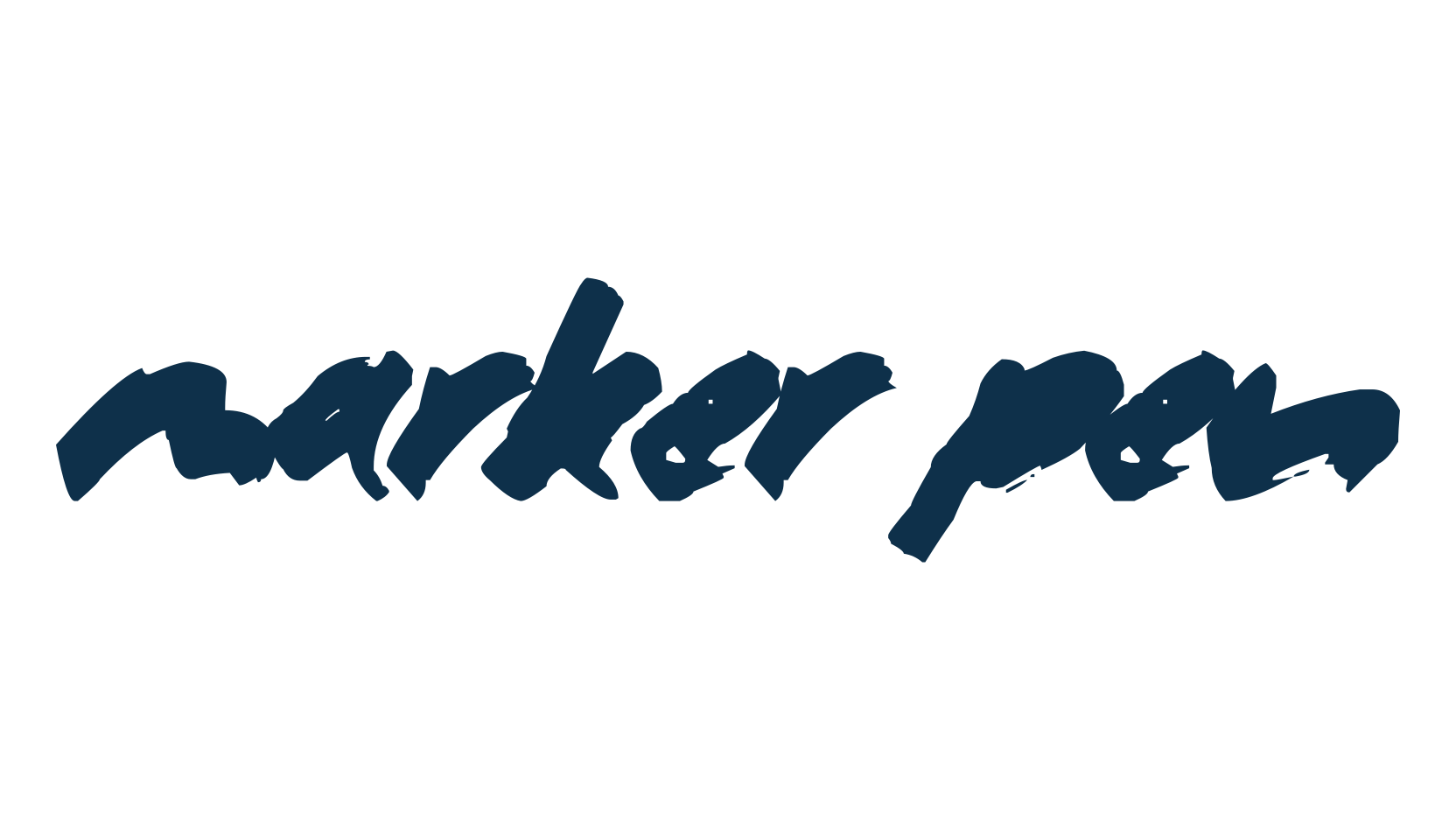 Marker Pen, script brush fancy decorative calligraphy font preview